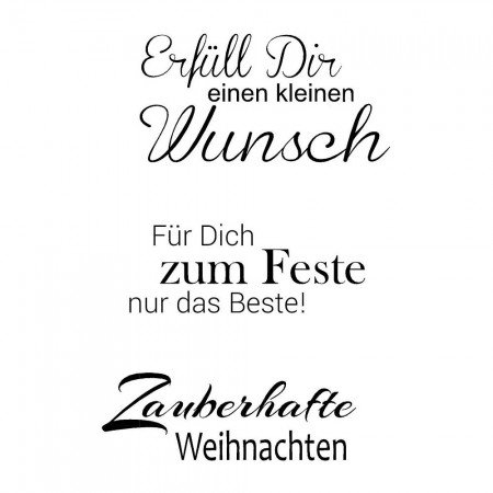 Stempel Clear, Weihnachten 7, A7 / 74 x 105 mm, 3 - teilig, transparent