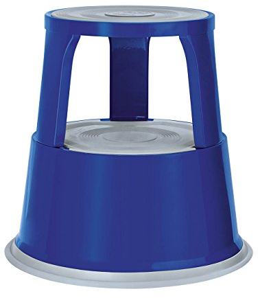 Wedo 212103 Rollhocker Metall, TÜV- und GS-geprüft, Höhe 43 cm, Tragkraft 150 kg, blau
