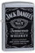 Zippo Feuerzeug mit Jack Daniel's Etikett, Street Chrome