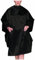 Olivia Garden Charm Waschund Frisierumhang mit Doppelhakenverschluss, schwarz