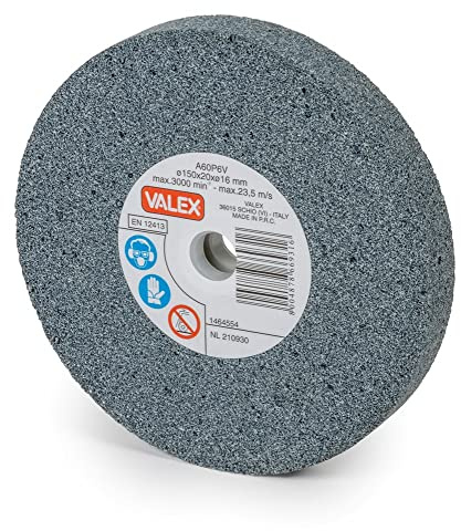 Valex Scheibe für Doppelschleifer, Körnung 60, Durchm. 15 cm, 16 Loch
