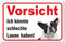 AdriLeo Schild - Vorsicht schwarz-weiße Französische Bulldogge - Schlechte Laune - (20x30cm) / Achtung Hund Wachhund robust langlebig UV-beständig wetterfestes Warnschild