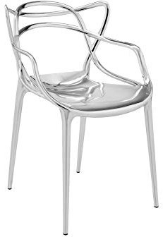 Kartell Masters, Stuhl, Verchromt, 2er-Satz