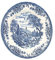 Churchill piatto piano the brook blue in earthenware cm 25