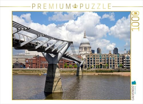 CALVENDO Puzzle Millennium Bridge und St Paul’s Cathedral | 1000 Teile Lege-Größe 64 x 48 cm Foto-Puzzle für glückliche Stunden