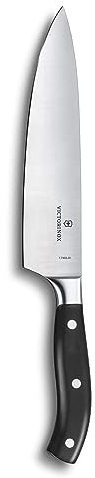 Victorinox Grand Maître Couteau de Chef, Lame Forgée de 20 cm, en Acier Inoxydable, Passe au Lave-Vaisselle, Dans Un Coffret Cadeau