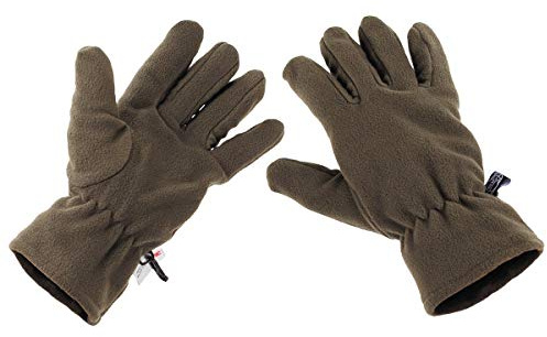 MFH Fleece-Fingerhandschuhe, Oliv, Thinsulatefütterung Verschiedene Größen