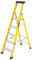 TB Davies 1236-005 Trade Electrician Platform Step Ladders, 5 Tread, Platform Height 1.2m, GRP Fibreglass, Built-in Tool Tray, 150kg Work Load, EN131