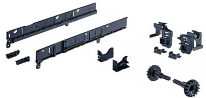 HETTICH 40435 Systema Top 2000 Parallel System (Schubladenführung), für Endlosbauweise Maß X = 22 mm, Silber