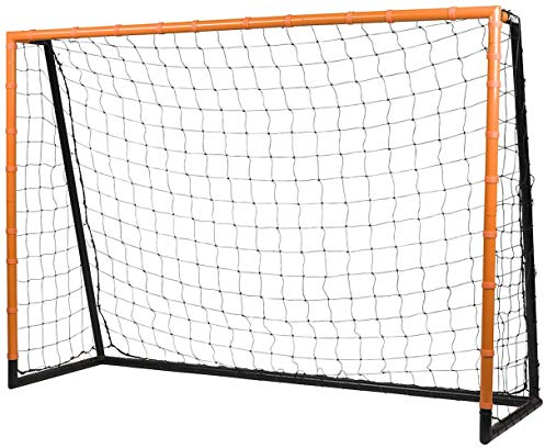 STIGA Scorer Fußballtor für Kinder - Fußballtor für Garten - Robustes Design mit einfach montierbarem PE-Netz - 150 x 210 x 70 cm, Schwarz / Orange