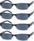 Eyekepper Reading Sunglasses-4 Pack Grey Tinted Lens for Women Men Reading under the Sun,Two-tone Reader Eyeglasses