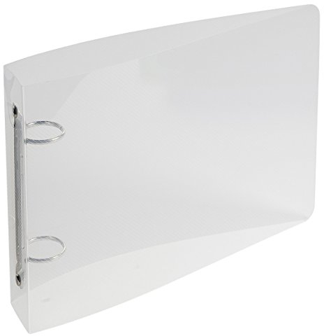 Exacompta 51091E 10 Ringbücher Crystal Colours (aus PP, robust, mit 4 Ringen 30 mm, Rücken 40 mm, geeignet für Karteikarten im Format 12,5 x 20 cm, ideal für die Schule) 10er Pack kristall transparent