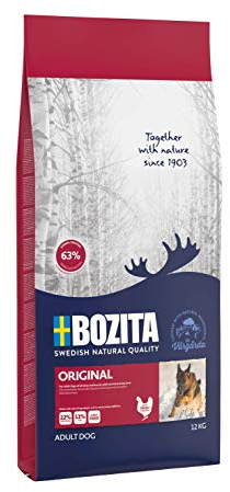 BOZITA Original Hundefutter - 12 kg - nachhaltig produziertes Trockenfutter für erwachsene Hunde - Alleinfuttermittel