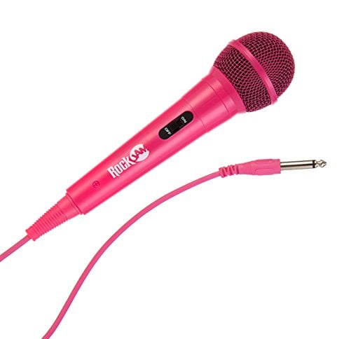 Rockjam Karaoke Microfono cablato unidirezionale microfono dinamico unidirezionale con cavo di tre metri - rosa