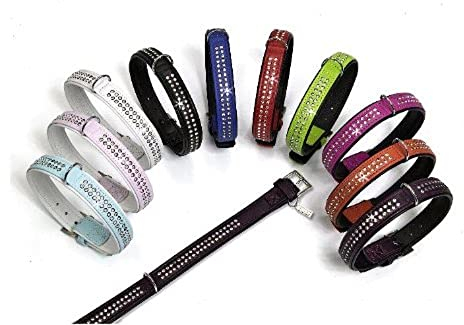 Karlie Halsband Vintage Strass L: 30 cm B: 17 mm rot zweireihig