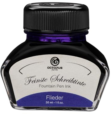 Füllhaltertinte im Tintenglas, Schreibtinte für Füllhalter, Füllertinte in Flieder 30ml im Tintenfass, Kalligraphie Tinte