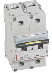Disjoncteur DX³ 10000-16kA - 2P 230V~ à 400V~ - 80A - courbe B - 3 modules