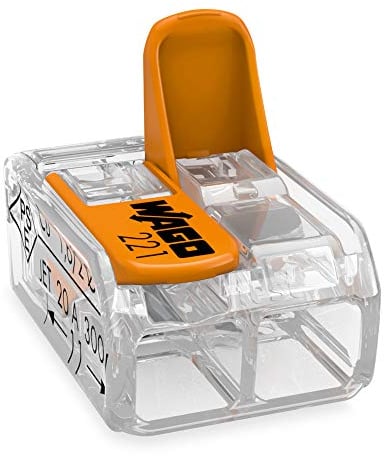WAGO 221-412 - Morsettiera a 2 vie, 450 V, 32 A, 24 AWG, 12 AWG (100 pezzi)