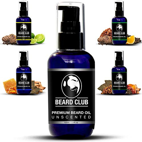 Olio da Barba Premium - Non Profumato 100ml - Ammorbidisce la Barba, Stop a Prurito e Forfora, Favorisce la Crescita - Un Potente Balsamo da Barba per Uomo 100% Naturale