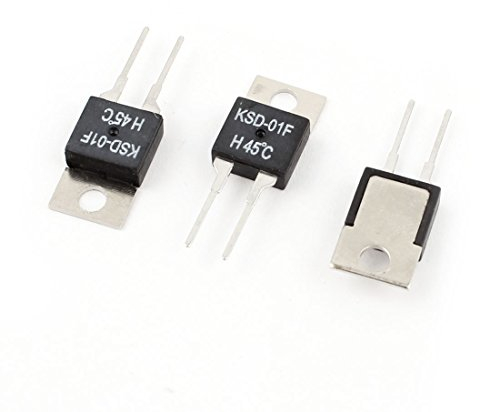sourcing map 3 Stück Temperaturschalter Thermostat AC 220V 1A KSD-01F 45C Schließer Normal Offen