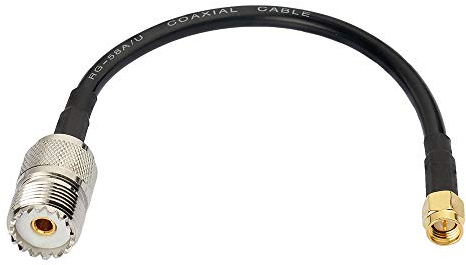 Eightwood Cable SMA mâle vers femelle UHF SO239 Câble coaxial RG58 15cm pour Antenne CB Radio CB Antenne SMA Antenne WiFi Radio portable Radio portative Talkie-walkie Ham Radio