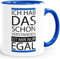 MoonWorks Kaffee-Tasse Ich hab das Schon verstanden ist Mir nur egal Spruch Tasse mit Innenfarbe royal Unisize
