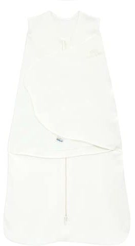 HALO 100% Cotton Sleepsack Swaddle, 3-Way Adjustable Wearable Blanket, TOG 1.5, Cream, Newborn, 0-3 Months
