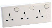 Socket Converter 2 Gang to 3 Gang