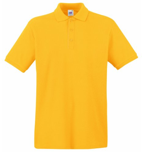 Fruit of the Loom Women's Polo Shirt Short-Sleeve - Yellow - XX-Large
