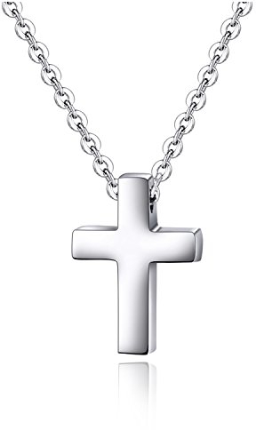 Xianli Wang Kleines Einfaches Kreuz Anhänger Kinder Thin Neck Woman in Edelstahl Kleine Halskette