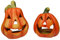 khevga Kürbis Deko Keramik: Windlicht Herbstdeko im 2er Set Halloween Dekoration beleuchtet LED (Ohne LED)