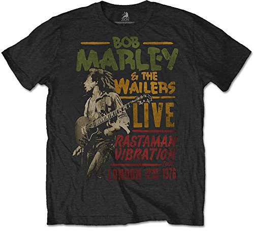 Bob Marley Men's Bob Marley Rastaman Vibration Tour 1976 T - Shirt