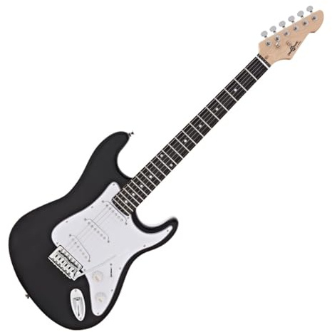 LA E-Gitarre von Gear4music Schwarz