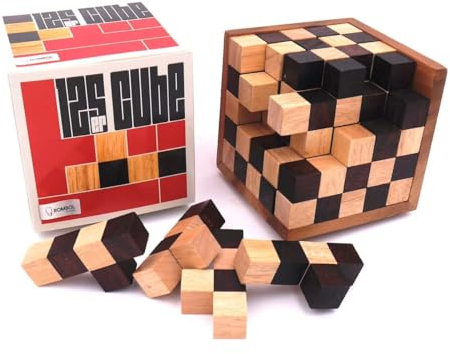 ROMBOL 125er-Cube - herausforderndes Denkspiel aus edlem Holz für Knobel-Fans, Modell:Large