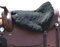CASHEL Western Luxus Fleece Tush Kissen, schwarz