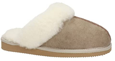 Shepherd of Sweden - Jessica Lammfell-Hausschuhe - Damen - 100 % Echtes Lammfell - Schlupfmodell - Bequem - Weich und warm - Flauschig - Größe 42
