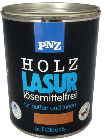 PNZ Holzlasur für Innen und Außen | lösemitttelfreie Farblasur | Nachhaltig hergestellt mit regionalen Rohstoffen | für alle Hölzer, auch Bienenhäuser, Gebinde:0.25L, Farbe:rotbraun