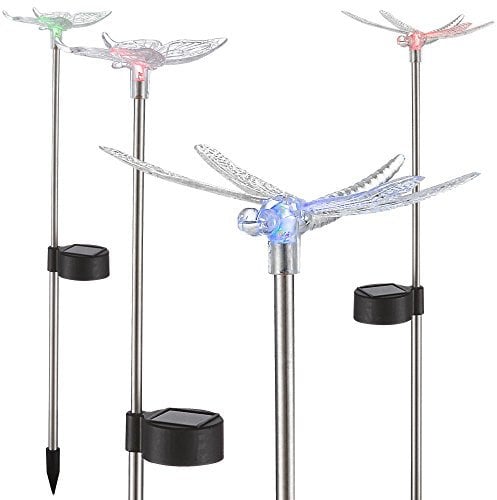 GLOBO LIGHTING Solarlampe Schmetterling Gartenbeleuchtung Licht Beleuchtung Solarleuchte 4er Set