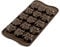 silikomart 22.126.77.0065 SCG26 Moule pour Chocolat Forme Choco Chouettes 15 Cavités Silicone Marron