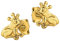 CLEVER SCHMUCK Goldene Ohrstecker 8 mm Frosch mit Krone glänzend 333 Gold 8 Karat im Schmucketui