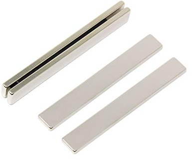 N42 Neodymium Magnet for Arts, Crafts, Model Making, DIY, Hobbies, Office, and Home - 75mm x 10mm x 3mm thick - 12.4kg Pull - Pack of 4
