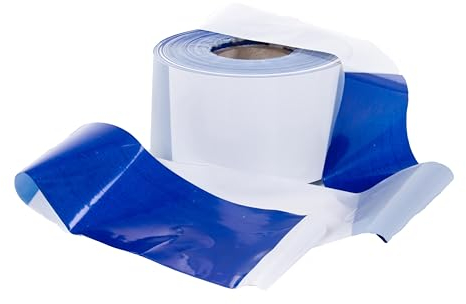 Kortpack | Absperrband Blau-Weiss 75 mm breite x 250 meter | Absperrungsband - Sicherheitsband | 1 Rolle