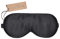 LULUSILK 100% Seide Verstellbare Schlafmaske Augenmaske Schlafbrille für Damen und Herren, Schwarz