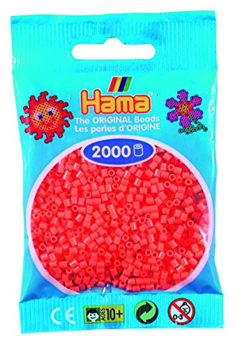 Hama Perlen 501-44 - Mini-Perlen 2000 Stück pastell-rot, Pastellrot