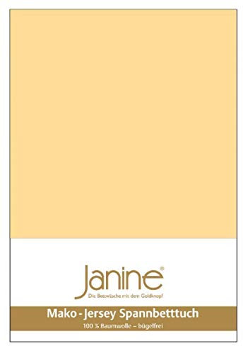 Janine Spannbetttuch 5007 Mako Jersey 180/200 bis 200/200 cm vanille Fb. 23