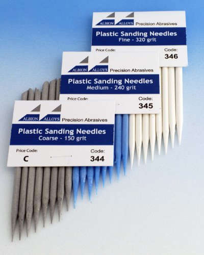 Albion Alloys Medium - 240 Grit Sanding Needles (8) # 345