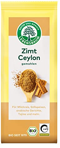 LEBENSBAUM Zimt Ceylon gemahlen, Ceylon Zimt Bio, aromatisch-süßer Geschmack, Zimt Ceylon Pulver, 50 g
