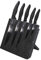 STONELINE Ceppo Portacoltelli Magnetico Pieghevole con 5 Coltelli Affilati in Acciaio Inox, Set di Coltelli da Cucina, Lame con Rivestimento in Titanio, Coltello Cucina Coltello Pane Coltello Multiuso