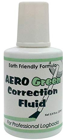 AeroGreen Professional Logbook Correction Fluid by Aero Phoenix