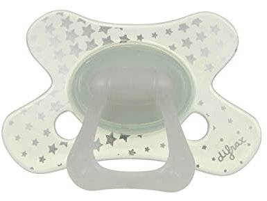 Difrax GL804 Schnuller, Natural, Besonders Strapazierfähig, 12 plus Monat, Transparent